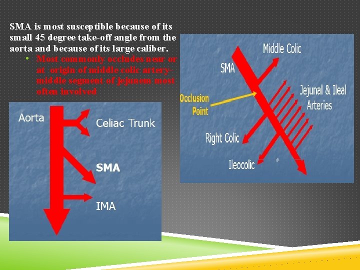 SMA is most susceptible because of its small 45 degree take-off angle from the