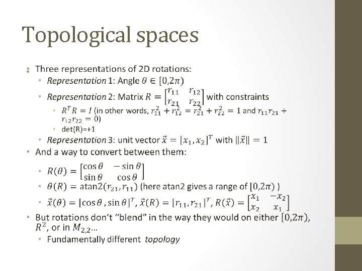 Topological spaces • 