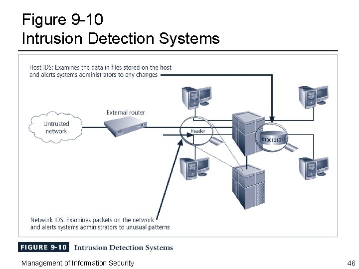 Figure 9 -10 Intrusion Detection Systems Management of Information Security 46 