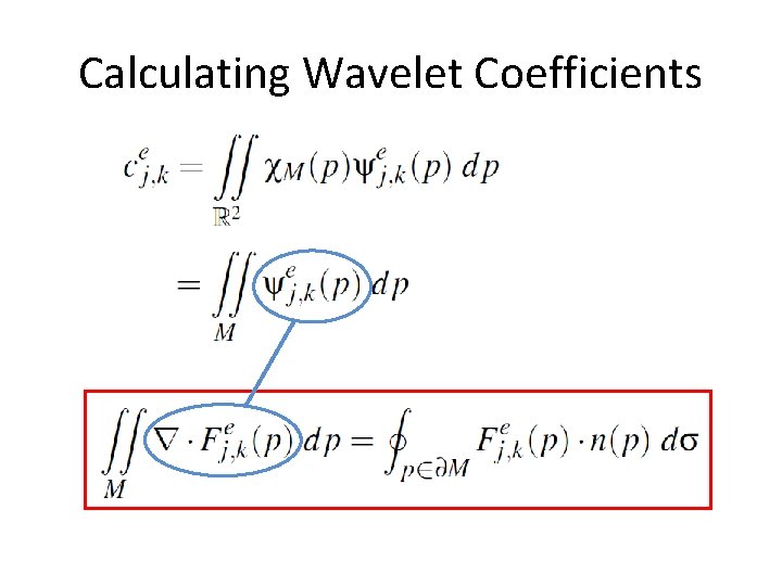 Calculating Wavelet Coefficients 