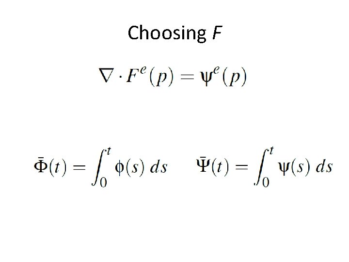 Choosing F 