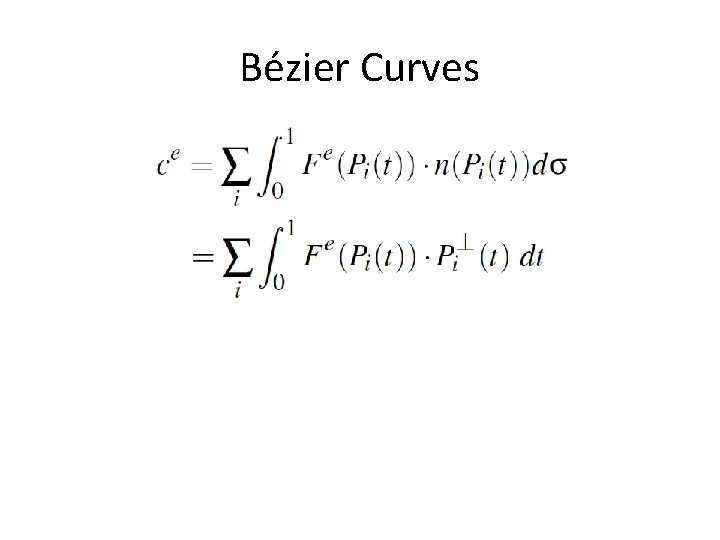 Be zier Curves 