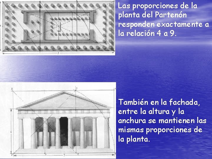 Las proporciones de la planta del Partenón responden exactamente a la relación 4 a