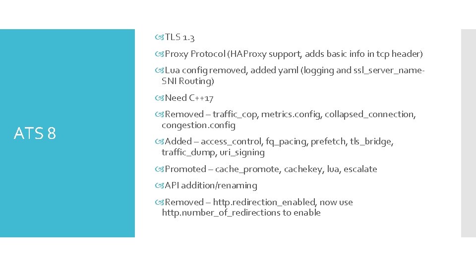 TLS 1. 3 Proxy Protocol (HAProxy support, adds basic info in tcp header) TLS 1. 3 Proxy Protocol (HAProxy support, adds basic info in tcp header)