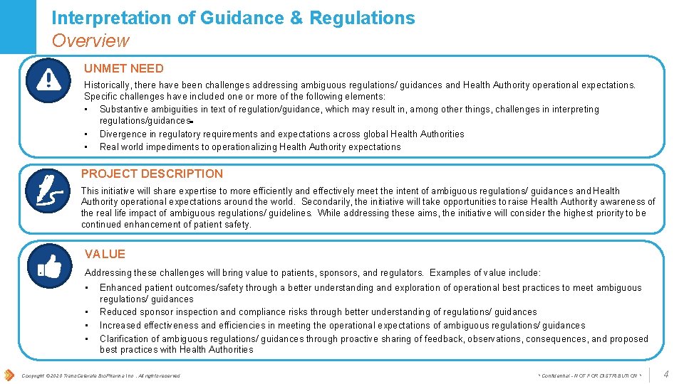 Interpretation of Guidance & Regulations Overview UNMET NEED Historically, there have been challenges addressing