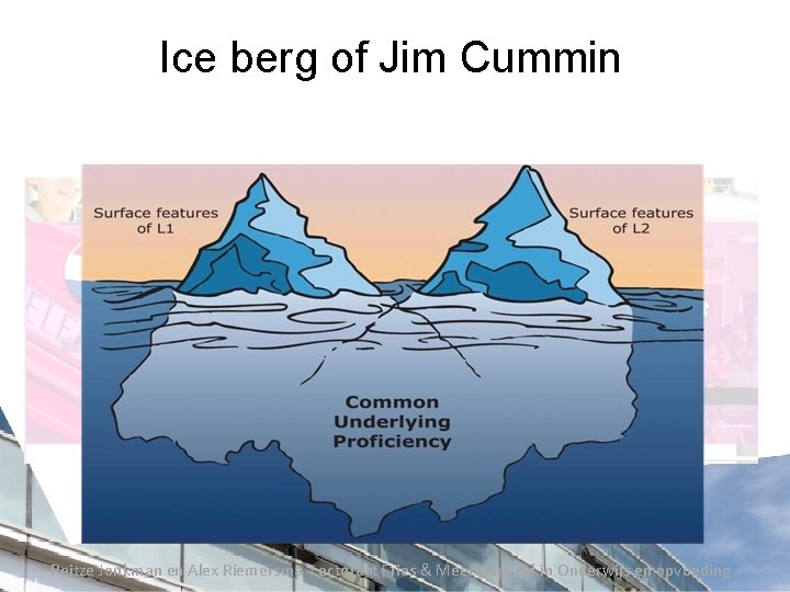 Ice berg of Jim Cummin Reitze Jonkman en Alex Riemersma Lectoraat Fries & Meertaligheid