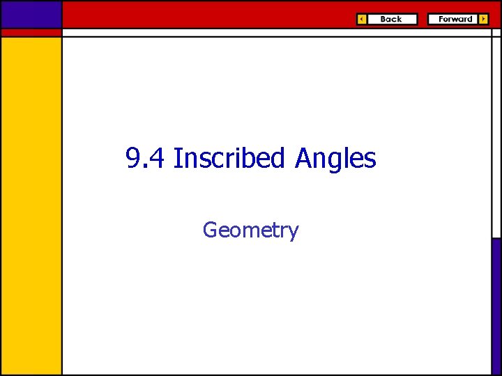 9. 4 Inscribed Angles Geometry 