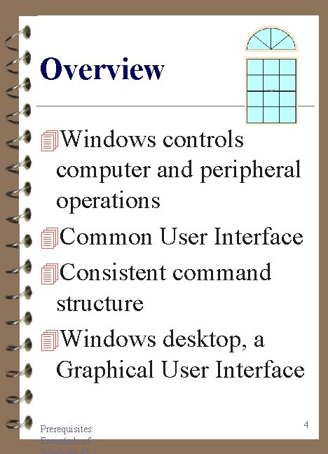 Overview 4 Windows controls computer and peripheral operations 4 Common User Interface 4 Consistent