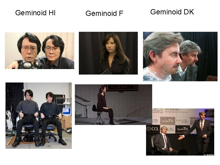 Geminoid HI Geminoid F Geminoid DK Geminoid HI Geminoid F Geminoid DK
