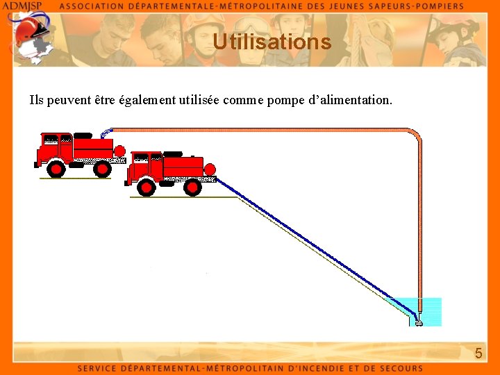 Utilisations Ils peuvent être également utilisée comme pompe d’alimentation. 5 