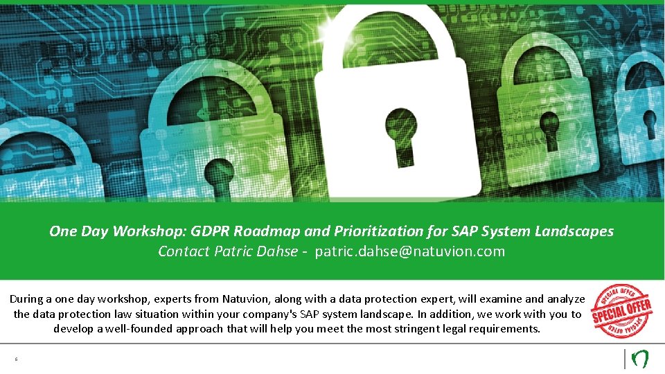 Services im Rahmen der Vorbereitung, Planung, Umsetzung und Überwachung der EU-GDPR One Day Workshop: