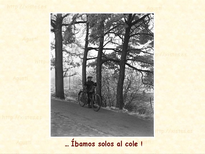 … Íbamos solos al cole ! 