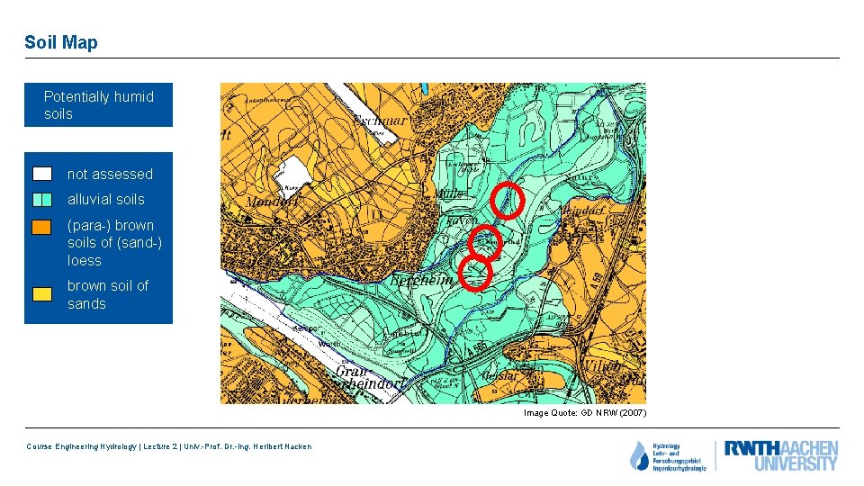 Soil Map Potentially humid soils not assessed alluvial soils (para-) brown soils of (sand-)