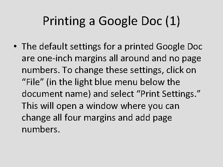 printing from google docs not working