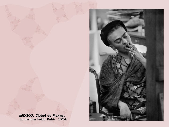 MEXICO. Ciudad de Mexico. La pintora Frida Kahlo. 1954. 