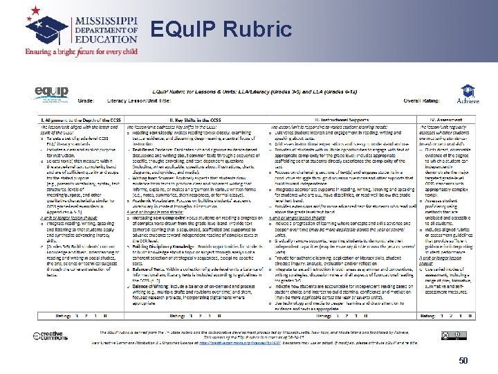 EQu. IP Rubric 50 