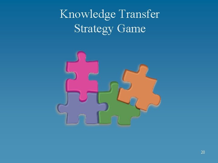 Knowledge Transfer Strategy Game 20 