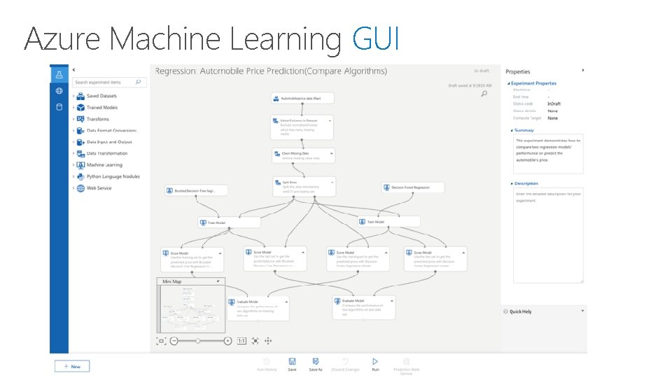 Azure Machine Learning GUI 