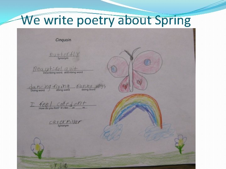 We write poetry about Spring 