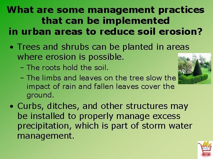 What are some management practices that can be implemented in urban areas to reduce