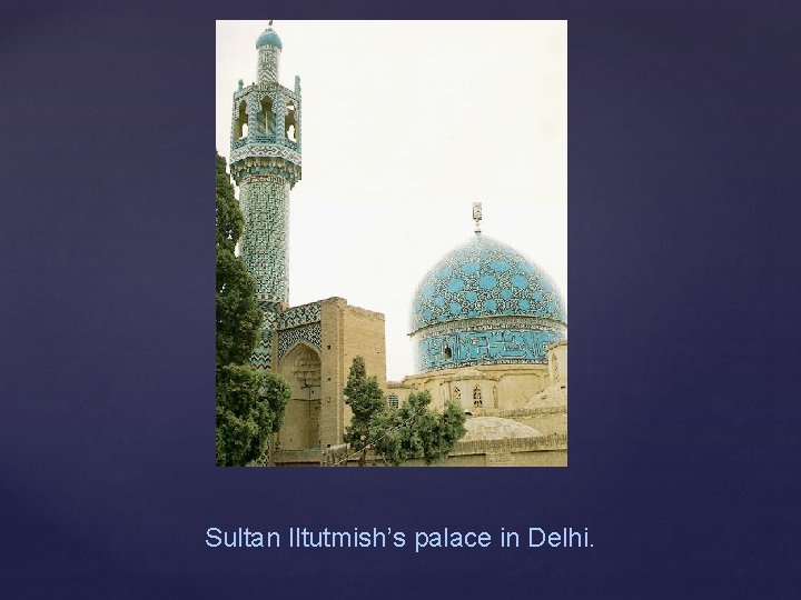 Sultan Iltutmish’s palace in Delhi. 