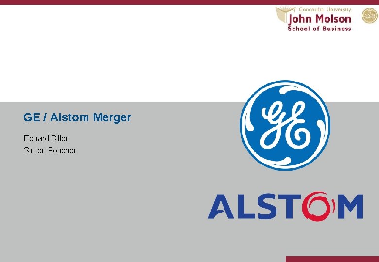 GE / Alstom Merger Eduard Biller Simon Foucher 