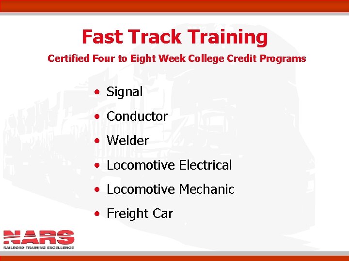 Fast Track Training Certified Four to Eight Week College Credit Programs • Signal •