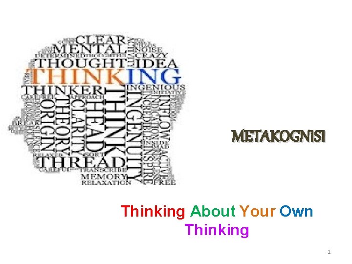 METAKOGNISI Thinking About Your Own Thinking 1 