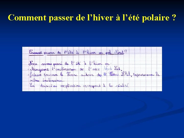 Comment passer de l’hiver à l’été polaire ? 