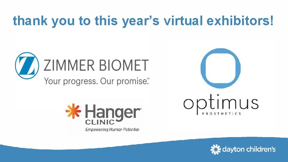 thank you to this year’s virtual exhibitors! 