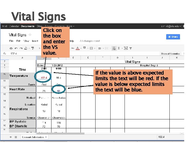 An Interactive Simulated Electronic Health Record using Google