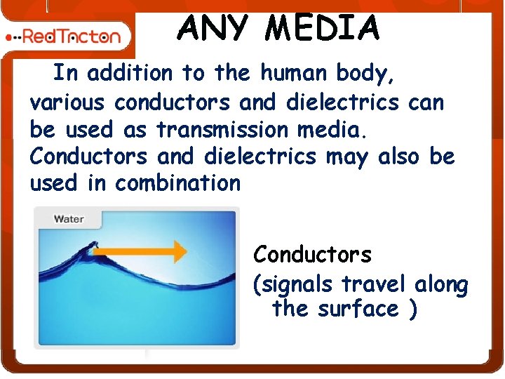 ANY MEDIA In addition to the human body, various conductors and dielectrics can be