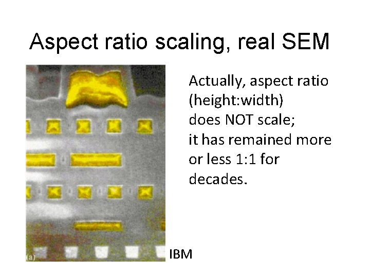 Aspect ratio scaling, real SEM Actually, aspect ratio (height: width) does NOT scale; it