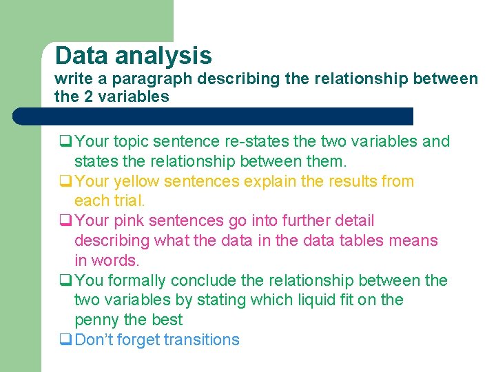 Data Writing Example Lab Report Follow the How to write a