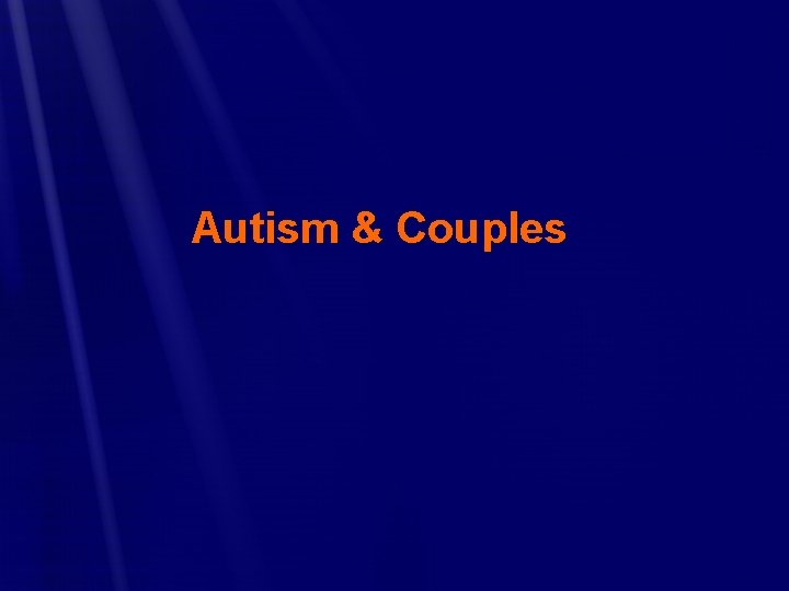 Autism & Couples 