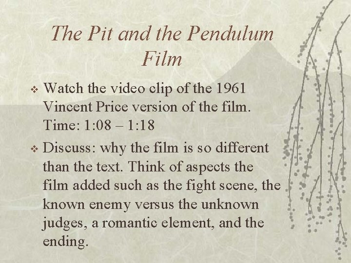 The Pit and the Pendulum Film Watch the video clip of the 1961 Vincent The Pit and the Pendulum Film Watch the video clip of the 1961 Vincent