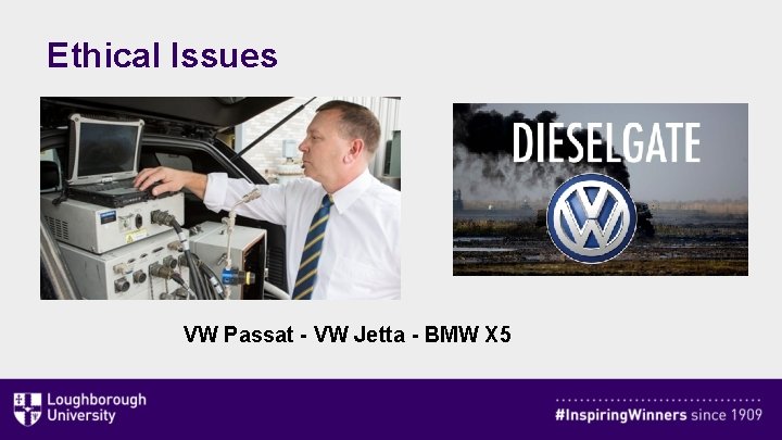 Ethical Issues VW Passat - VW Jetta - BMW X 5 