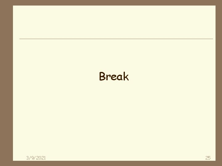 Break 3/9/2021 25 