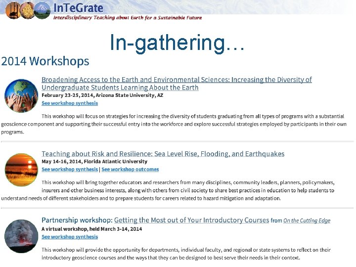 In-gathering… In-gathering…