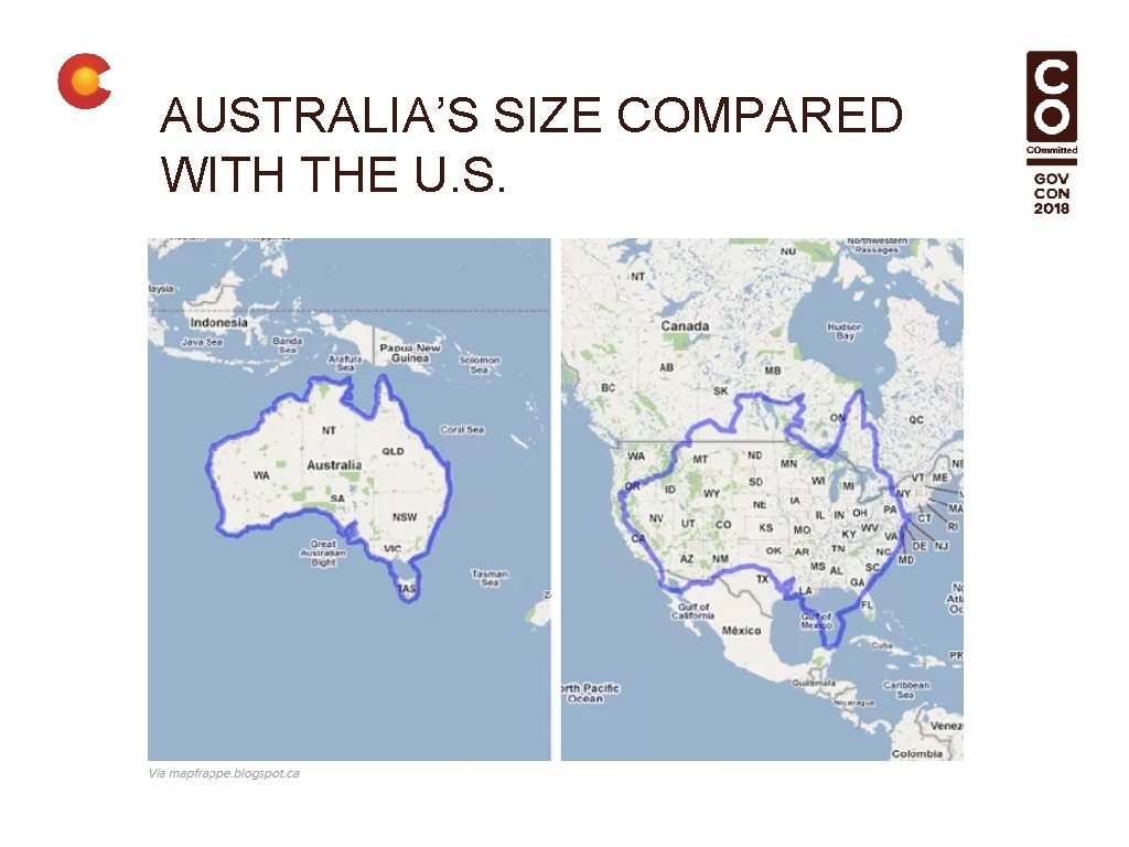 AUSTRALIA’S SIZE COMPARED WITH THE U. S. 