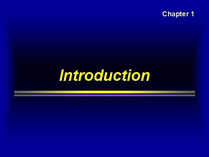 Chapter 1 Introduction 