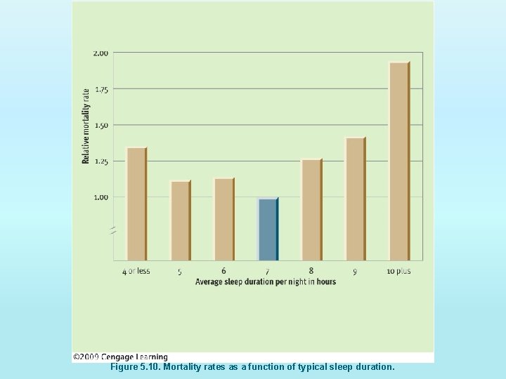 Figure 5. 10. Mortality rates as a function of typical sleep duration. 