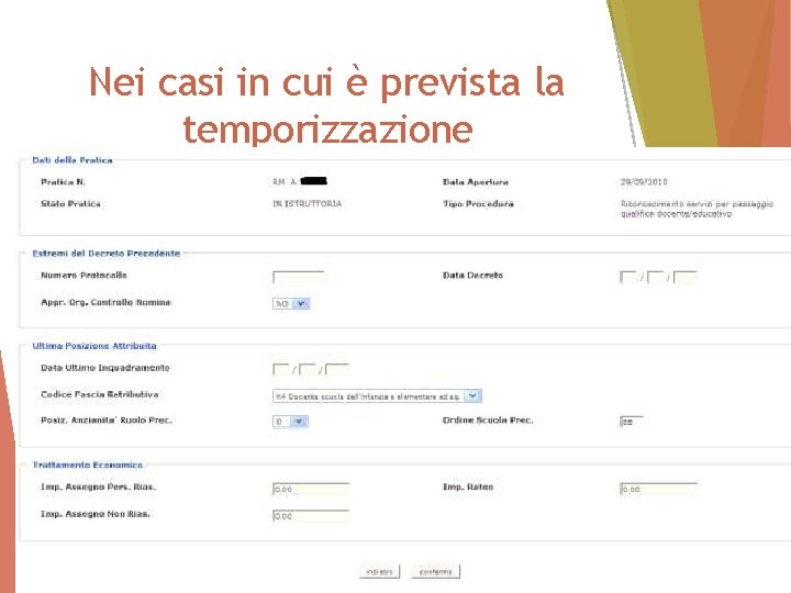 Nei casi in cui è prevista la temporizzazione 117 