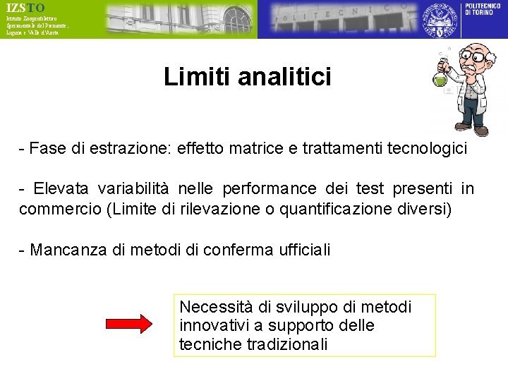 IZSTO Istituto Zooprofilattico Sperimentale del Piemonte, Liguria e Valle d’Aosta Limiti analitici - Fase