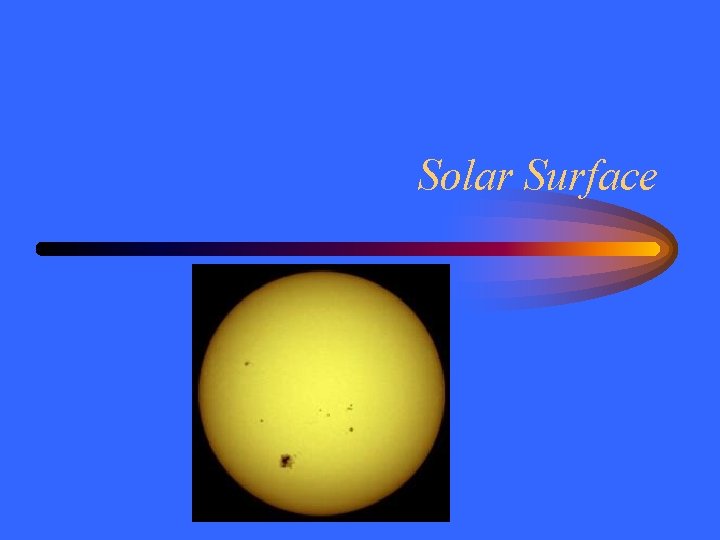 Solar Surface 