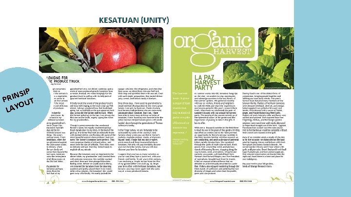 KESATUAN (UNITY) SIP N I R P UT O Y LA KESATUAN (UNITY) SIP N I R P UT O Y LA