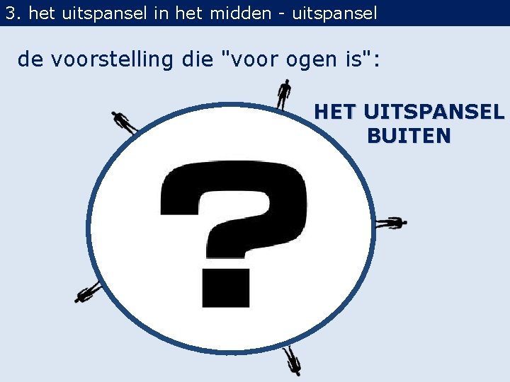 3. het uitspansel in het midden - uitspansel de voorstelling die "voor ogen is":