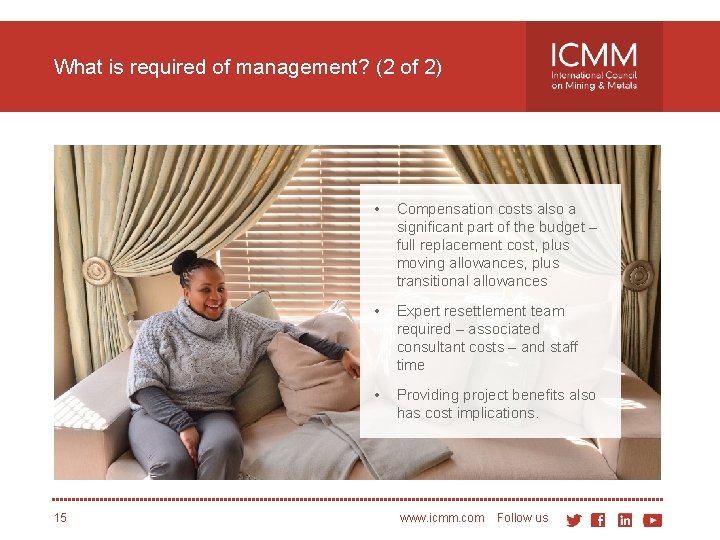 What is required of management? (2 of 2) 15 • Compensation costs also a