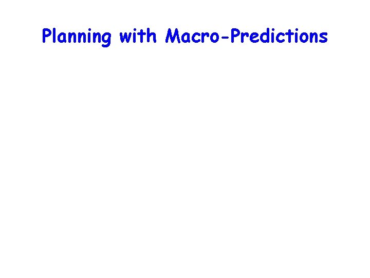 Planning with Macro-Predictions 