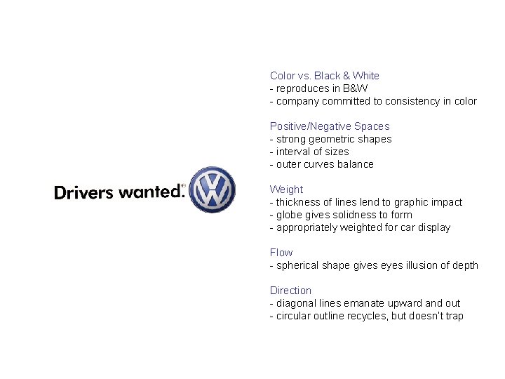 Color vs. Black & White - reproduces in B&W - company committed to consistency